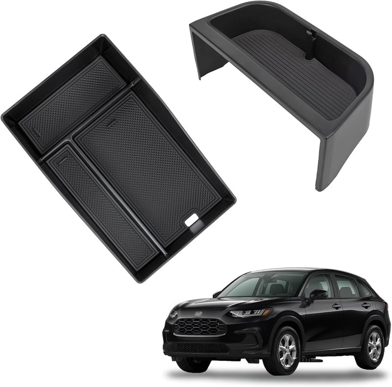 Sinminou Center Console Organizer Compatible with 2023-2026 Honda HR-V Interior Accessories, Armrest Tray＆Dashboard Storage Organizer Box, Fits both Honda HRV 7-inch and 9-inch Screen - Image 1
